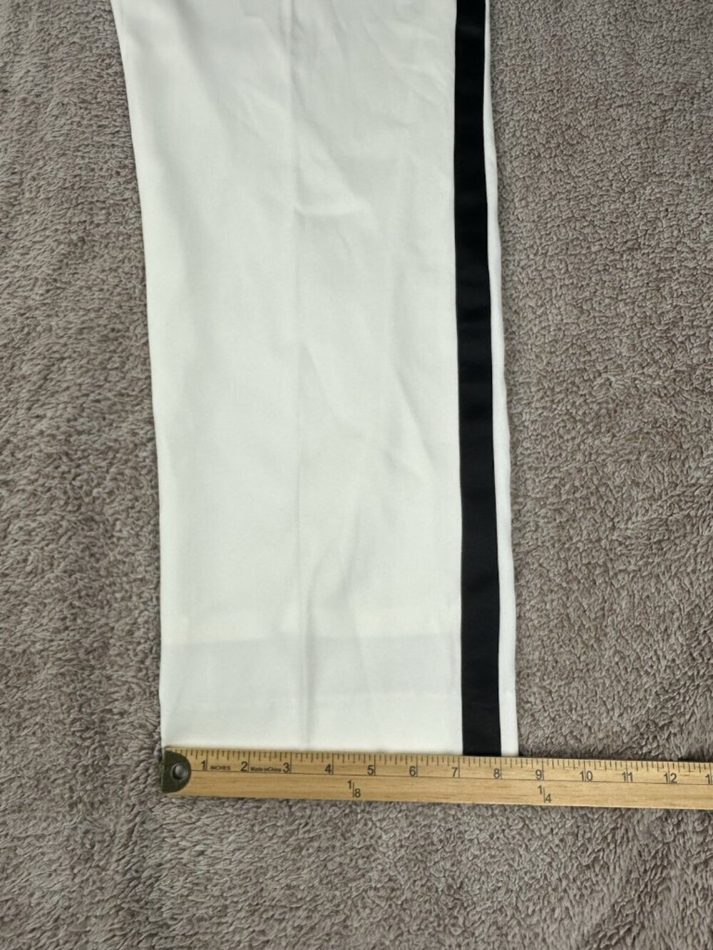 Little Black Tux Women's White Tuxedo Pants Black Side Stripe Size 16 NWT Formal - Picture 6 of 16
